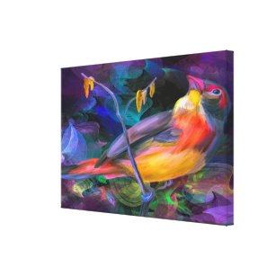 Multi Tri Color Bird Leinwanddruck