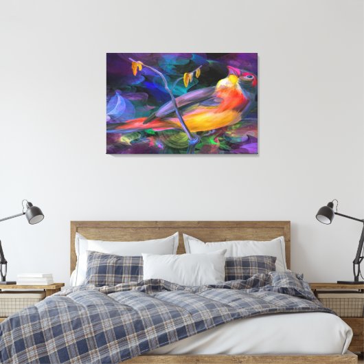 Multi Tri Color Bird Leinwanddruck (Insitu (Schlafzimmer))