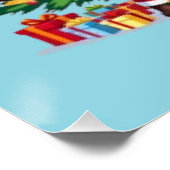 **„Multi-Weihnachtsmann-Christmas-Fun – 3D-Cartoon Poster (Ecke)