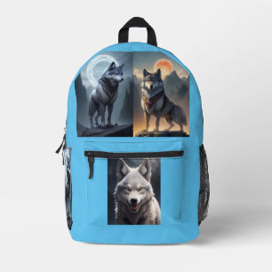 Multi-Wolf-Backpack Bedruckter Rucksack