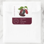 Multiberry-Label Quadratischer Aufkleber (Tasche)
