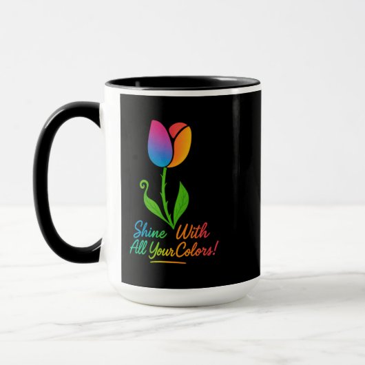 Multicfarben - Shine mit all Ihren Farben! Tasse/C Tasse (Links)
