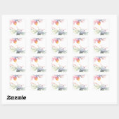 Multicfarbene Honeybee Doodles Quadratischer Aufkleber (Blatt)