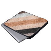 Multicfarbene Stripwoll-Textur geschlossen p Laptopschutzhülle (Vorne Knopf)