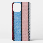 Multicfarbene Stripwolle: Stoffgewebe. Case-Mate iPhone Hülle (Rückseite)