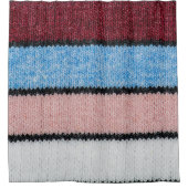 Multicfarbene Stripwolle: Stoffgewebe. Duschvorhang (Vorderseite)