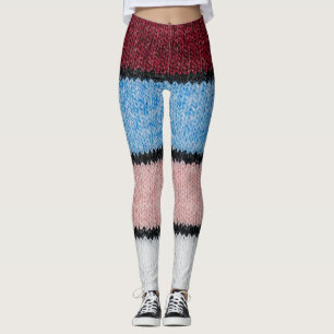 Multicfarbene Stripwolle: Stoffgewebe. Leggings