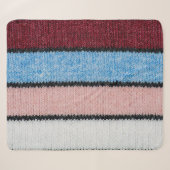 Multicfarbene Stripwolle: Stoffgewebe. Sherpadecke (Vorderseite (Horizontal))