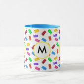 Multicfarbene Süßbären & Kalligraphie auf Weiß Tasse (Zentrum)