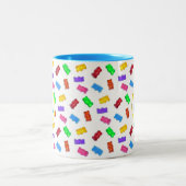 Multicfarbene Süßbären und Monogramm Zweifarbige Tasse (Mittel)