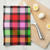 Multicfarbener Flannel Twill Kariert Tartan auf sc Geschirrtuch (Viertel Falte)
