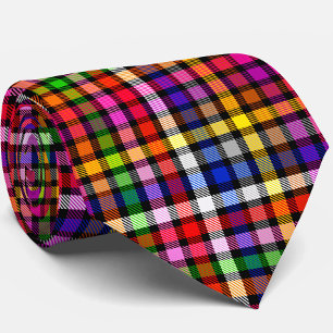 Multicfarbener Flannel Twill Kariert Tartan auf sc Krawatte