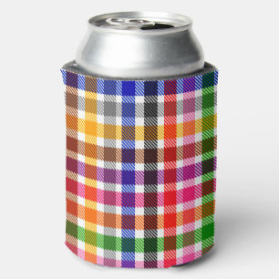 Multicfarbener Flannel Twill Kariert Tartan auf we Dosenkühler
