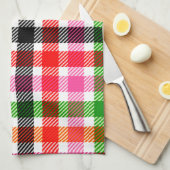 Multicfarbener Flannel Twill Kariert Tartan auf we Geschirrtuch (Viertel Falte)