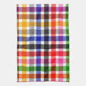 Multicfarbener Flannel Twill Kariert Tartan auf we Geschirrtuch (Vertikal)