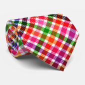 Multicfarbener Flannel Twill Kariert Tartan auf we Krawatte (Gerollt)