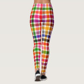 Multicfarbener Flannel Twill Kariert Tartan auf we Leggings (Rückseite)