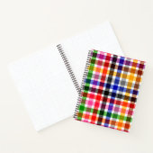 Multicfarbener Flannel Twill Kariert Tartan auf we Notizblock (Innenseite)