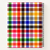 Multicfarbener Flannel Twill Kariert Tartan auf we Notizblock (Rückseite)