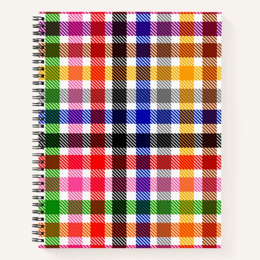 Multicfarbener Flannel Twill Kariert Tartan auf we Notizblock (Vorderseite)