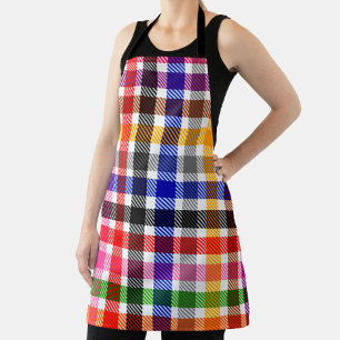 Multicfarbener Flannel Twill Kariert Tartan auf we Schürze