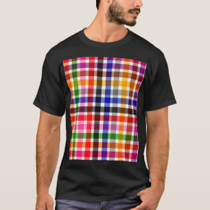 Multicfarbener Flannel Twill Kariert Tartan T-Shirt