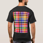 Multicfarbener Flannel Twill Kariert Tartan T-Shirt (Rückseite)