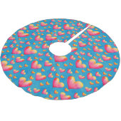 Multicfarbener Himmelskörper im Wasserfarben Polyester Weihnachtsbaumdecke (Schrägansicht)