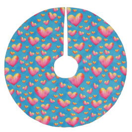 Multicfarbener Himmelskörper im Wasserfarben Polyester Weihnachtsbaumdecke