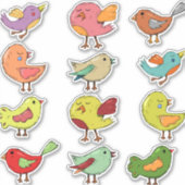 Multicfarbener Sweet Songbirds Thunder_Cove Aufkleber (Vorderseite)