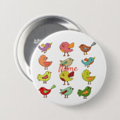 Multicfarbener Sweet Songbirds Thunder_Cove Button (Vorne & Hinten)
