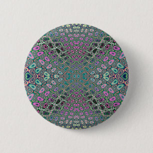 Multicfarbenes Hologramm Butterfly-Fraktal Abstrak Button