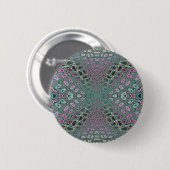 Multicfarbenes Hologramm Butterfly-Fraktal Abstrak Button (Vorne & Hinten)