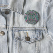 Multicfarbenes Hologramm Butterfly-Fraktal Abstrak Button (Beispiel)