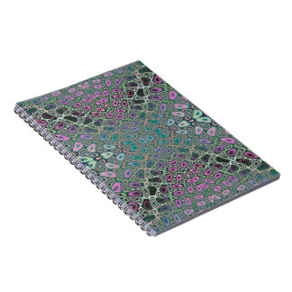 Multicfarbenes Hologramm Butterfly-Fraktal Abstrak Notizblock