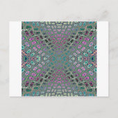 Multicfarbenes Hologramm Butterfly-Fraktal Abstrak Postkarte (Vorderseite)