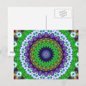 Multicfarbenes Kaleidoskop Mandala Postkarte (Vorne/Hinten)