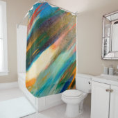 Multicfarbige lange diagonale Wasserfarbenstäbe au Duschvorhang (Beispiel)