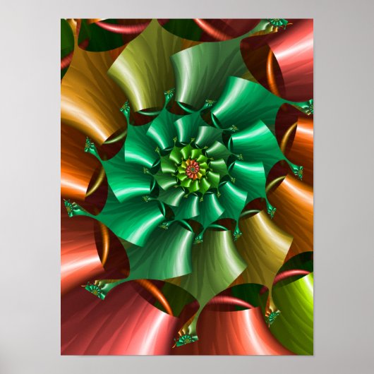 Multicfarbiges Spiralmuster Poster (Vorne)