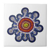 Multicologe australische Kunst Fliese (Vorderseite)