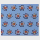 Multicologe australische Kunst Geschenkpapier (Flach)