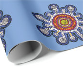 Multicologe australische Kunst Geschenkpapier (Rolleneckpunkt)