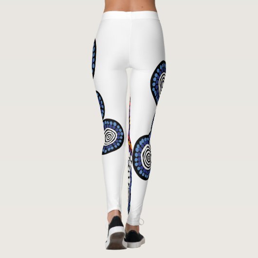 Multicologe australische Kunst Leggings (Rückseite)