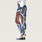 Multicologe australische Kunst Leggings (Links)