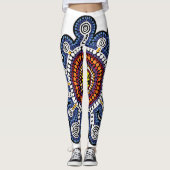 Multicologe australische Kunst Leggings (Vorderseite)