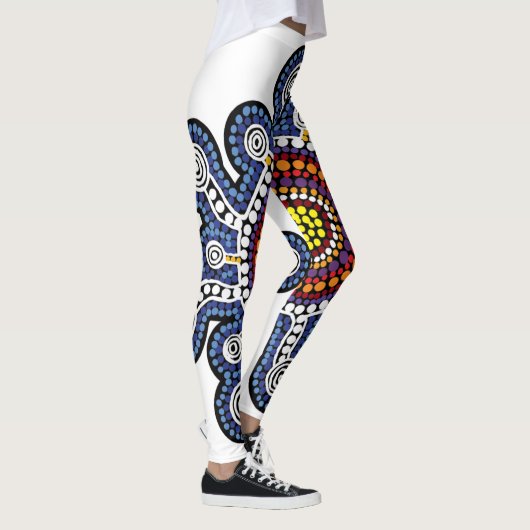 Multicologe australische Kunst Leggings (Rechts)