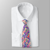 Multicologe Watercolor Muster Neck Tie Krawatte (Gebunden)