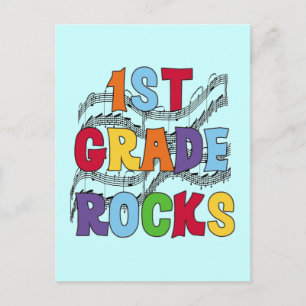 Multicolor 1. Klasse Rocks Tshirts und Geschenke Postkarte