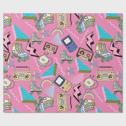 Multicolor 90s geschenkpapier (Flach)