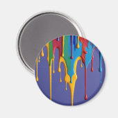 Multicolor Abstrakt AI Artwork Magnet (Vorderseite/Rückseite)